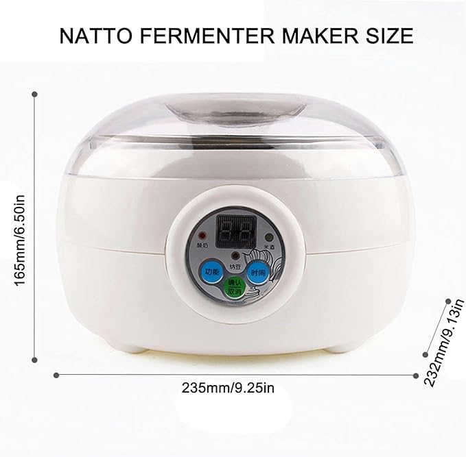 Electric Yogurt Maker - Constant Temperature Control Fermentation Machine with 1.5L Stainless Steel Container for Natto and Rice Wine