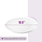 Brew To A Tea White Porcelain Dinner Plates, Set of 6, 10.5 Inch, Classic Style, Porcelain Construction, Dinner Plates