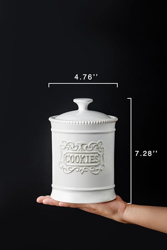 Ceramic Cookie Jar With Lid Cookies Canister Vintage Cookie Jar Cookie Jars For Kitchen Counter Decorative
