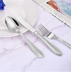 Silverware Set, 60-Piece Stainless Steel Flatware, 18/0 Stainless Steel Utensils, Dishwasher Safe, Modern Tableware for Home & Kitchen Dining