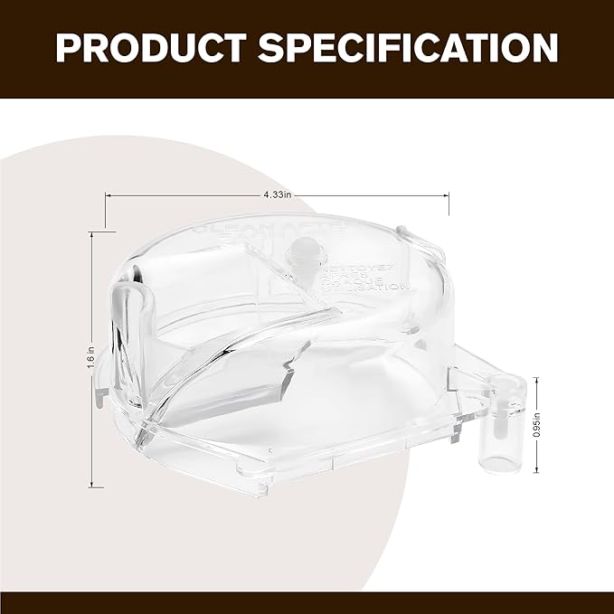 DGB-500GLID Clear Grinder Lid Replacement for Cuisinart Coffee Maker Parts & Accessories, Compatible with Coffee Grinder Replacement Parts Models DGB-500,DGB-500BK,DGB-600,DGB-625,DGB-650,DGB-600BCC