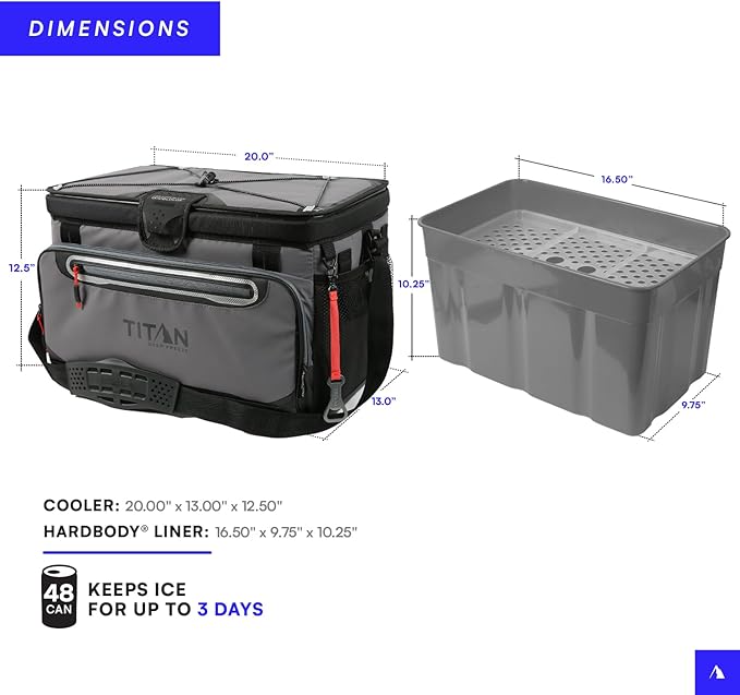 Titan by Arctic Zone 30 Can Zipperless Soft Cooler with HardBody Liner