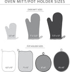 KITCHENAID Ribbed Soft Silicone Oven Mitt 2-Pack Set, 7.5"x13", Aqua Sky