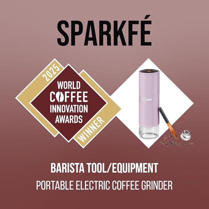 Portable Electric Coffee Grinder, Rechargeable Handheld Grinder with Stainless Steel Conical Burr, Adjustable Grind Settings, for Espresso, Moka, Pour Over, French Press, Cold Brew, Lilac