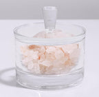 Clear Salt Cellar with Lid, 7oz Crystal Glass Salt Box Salt and Pepper bowls, Salt Container Holder for Kitchen, Storage Container for Candies, Coffee, Sugar