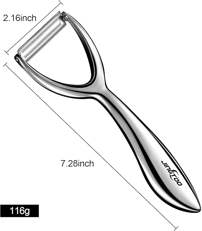 Premium Vegetable Peeler Stainless Steel，Ultra Sharp Potato Peelers, Fruit Veggie Peeler Swivel Blade, Y Shaped Apple Carrot Peelers for Kitchen Ergonomic Handle - 5 Years Warranty (Serrated)