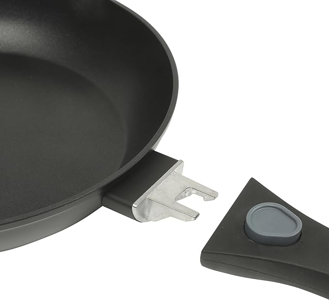 Oster SmartHandle 2-Qt Nonstick Saucepan & 10-Inch Fry Pan with Removable Handle Cookware Set – Oven & Dishwasher Safe, Space-Saving Cookware