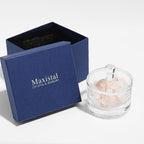 Clear Salt Cellar with Lid, 7oz Crystal Glass Salt Box Salt and Pepper bowls, Salt Container Holder for Kitchen, Storage Container for Candies, Coffee, Sugar