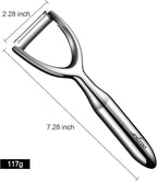 Premium Vegetable Peeler Stainless Steel, Ultra Sharp Peelers for Kitchen, Potato Peeler Rotary Blade, Fruit Veggie Y Peelers Ergonomic Thickened Handle - 5 Years Warranty (Serrated + Plain)