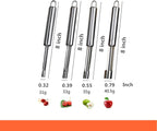Corer and Pitter Set of 4, Multi-Function Corer and Pitter Remover Set, Stainless Steel Core Remover Tool for Apple, Pear, Cherry, Jujube, Red Dates or More with Sharp Serrated Blade