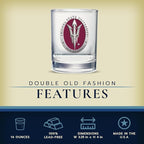 Heritage Pewter Arizona State Double Old Fashion | Double Rocks Glass 14 OZ for Liquor | Expertly Crafted Pewter Glass