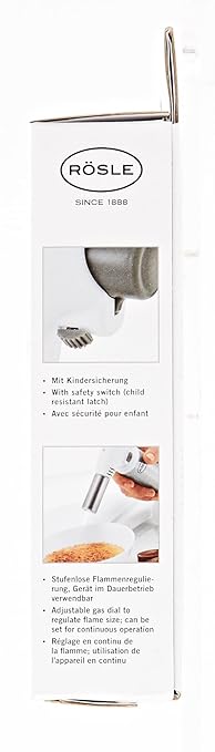 Rösle 12844 Crème Brulee Butane/Propane Adjustable Kitchen Cooking Torch 6.5 in.