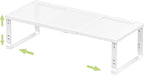Adjustable Expanable Stackable Spice Rack Shelf Pantry Storage Organizer for Kitchen Cabinet,Countertop,Bathroom and More.Space is no Longer Limited(1Pack/White/Large)
