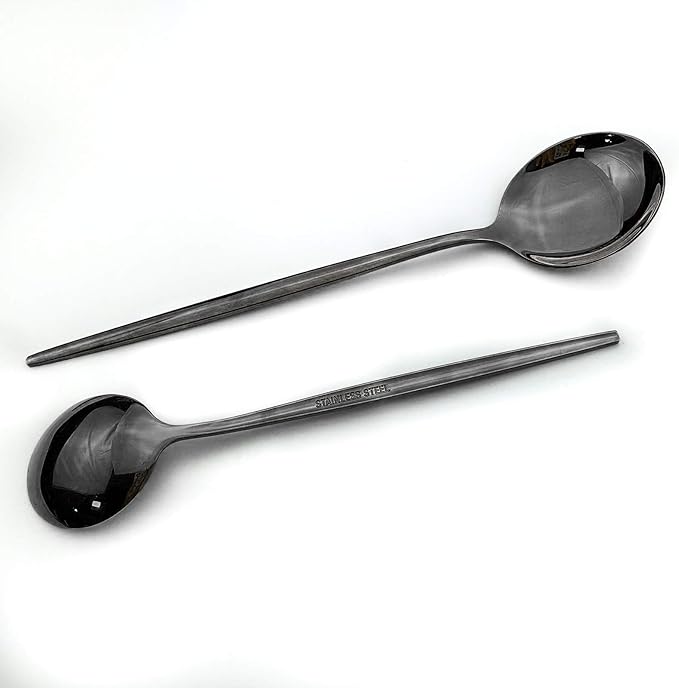 Black 36-Pieces Silverware Flatware Mirror Polished Dinnerware, 18/0 Stainless Steel Cutlery Set For Home Kitchen Party Hotel Restaurant Wedding Service for 6