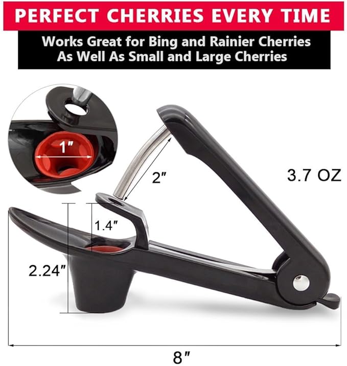 Cherry Pitter Tool Olive Stoner Core Stone Removal Kitchen Gadgets (Black)