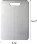 Titanium Cutting Board, 100% Pure Titanium Cutting Boards for Kitchen – Non Stick, Food-Grade, Hygiene & Durability Chopping Mat, Double Sided Chopping Board, Dishwasher Safe (13 x 9 Inch)