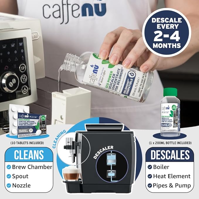 Caffenu Cleaning & Descaling Kit Compatible with DeLonghi Coffee Machines