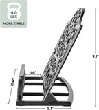 JOGREFUL Cookbook Stand, Cast Iron Heavy-Duty Recipe Book Holder, Kitchen Vintage Recipe Book Holder, Reading Rest Holder for Easel/Counter/Books/Magazine/iPad/Bible, Classic Black