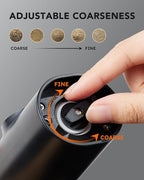 FORLIM Rechargeable Electric Salt and Pepper Grinder Set with Charging Base, Automatic Pepper Mill, Adjustable Coarseness, White LED Light, USB Type-C Cable, One Hand Operation, 2 Mills