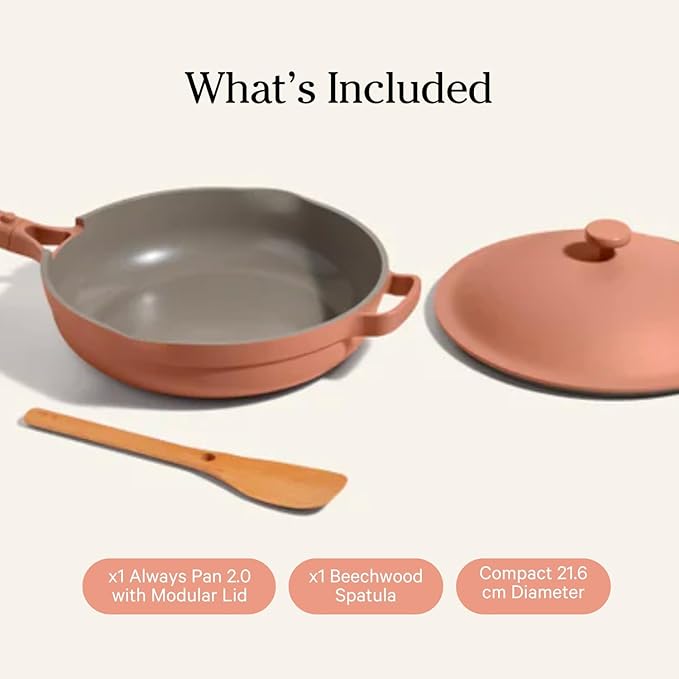 Our Place Mini Always Pan 2.0-8.5” (1.2 Qt) Nonstick, Toxin-Free Ceramic Cookware | Patented 10-in-1 Aluminum Frying & Sauté Pan | Safe for Oven, Induction & All Cooktops up to 450°F | Spice