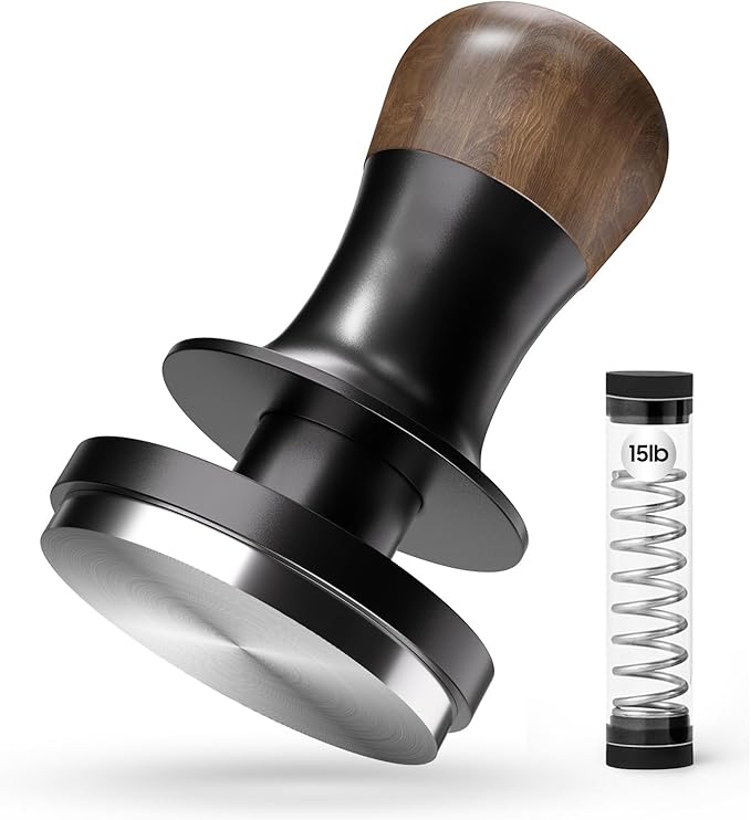 MHW-3BOMBER 58.5mm Espresso Tamper with Sound Feedback, Calibrated Coffee Tamper 30lbs, Tamper for E61 Espresso Machine, Flat Base T7067F-OS