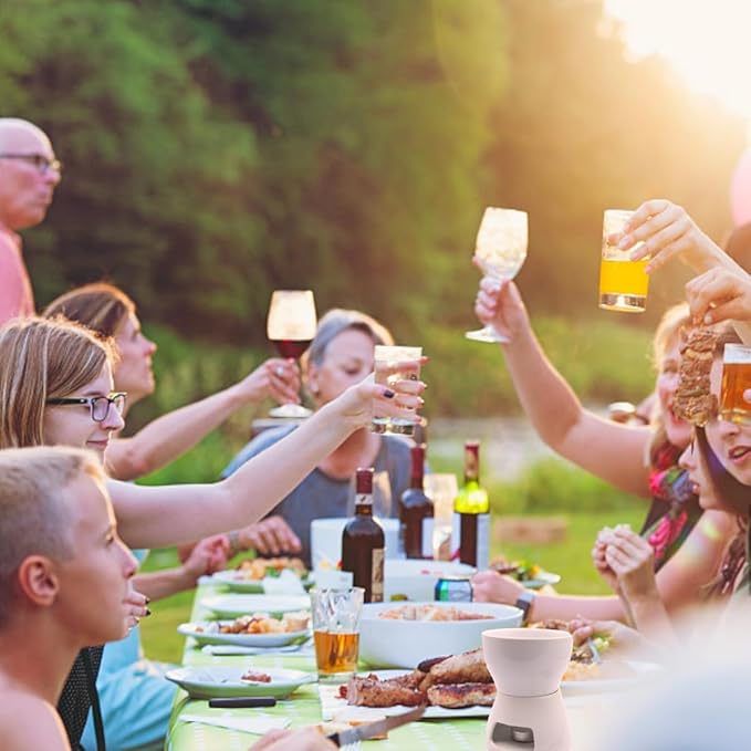 Fondue Pot Set,Ceramic Butter Warmer Set with 4 Forks and 4 Dishes,Cheese Fondue Pot,Fondue Pot Melting Pot Set,Melt Hot Pot Bowl Set For Cheese Chocolate Butter Caramel