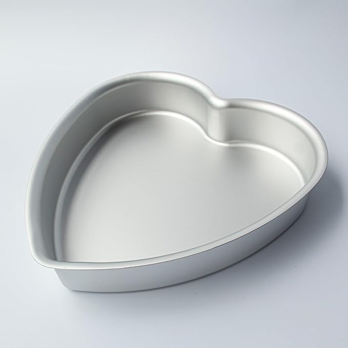 9 Inch Heart Shaped Cake Pan Set of 2, Aluminum,2 Inch Deep, Heat-Resistant Baking Cake Pan for Wedding, Party, Family Occasions, Chocolate, Bread. (9 x 2 Inch,Set of 2)