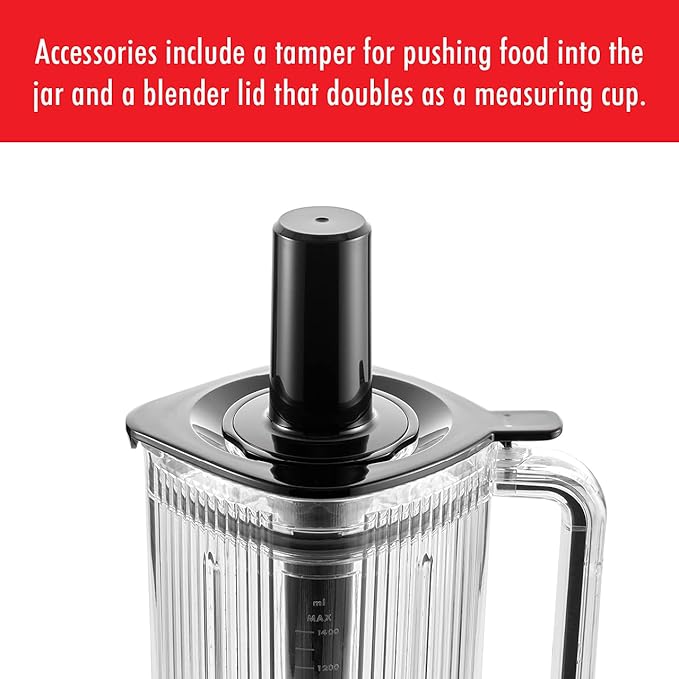 ZWILLING Enfinigy Power Blender, Piranha Teeth Winglet Blade for Ultimate Blending, 6 programs for Ice cream, Smoothies and more, 64oz pitcher, 12 speed, Black