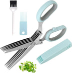 5 blade kitchen salad scissors,herbscissors,with 5 blades and cover, saladscissors for chopped salad,food scissors, with 5 blades and cover