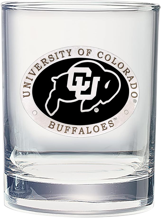 Heritage Pewter Colorado Double Old Fashion | Double Rocks Glass 14 OZ for Liquor | Expertly Crafted Pewter Glass