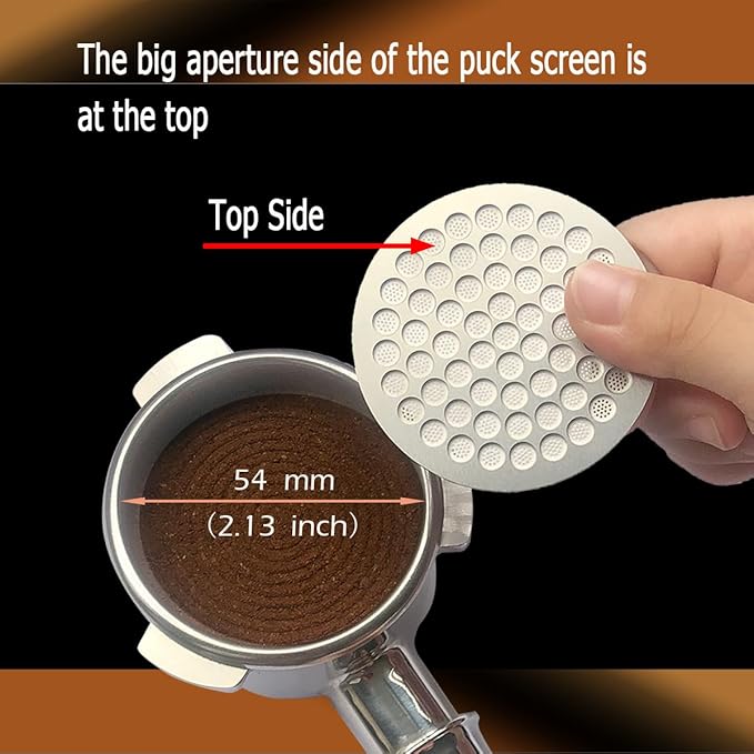 53.3mm Espresso Puck Screen-Food-Grade 316 Stainless Steel, 0.8mm Thickness, Reusable Filter for Espresso Portafilter-Compatible with Puck Screen 54mm Breville & Breville Coffee Accessories