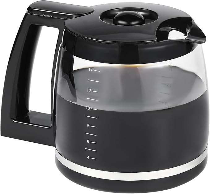 14 Cup Carafe Replacement Compatible with Cuisinart, Coffee Pot Replacement 14 Cup for DCC-3200, DCC-3200P1, DCC-2200, DCC-2600, DCC-2800, Heat-Resistant, Easy-Pour Spout