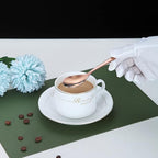 Copper Demitasse Espresso Spoons, 5.5'' Mini Coffee Spoons, Set of 6, Dishwasher Safe