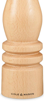 Cole & Mason London Refillable Spice Mill - Kitchen & Home Accessory - Table Salt Grinder - Salt Mill with Ceramic Mechanism - 11", Natural Beech