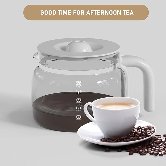 10 Cup Coffee Maker Carafe Replacement Pot Compatible with DCGC01 Overflow Coffee Maker DCF02 DCG01
