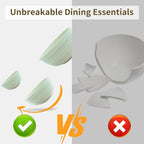 Wheat Straw Dishes Set for 4, Dinnerware Sets 16 piece, Unbreakable Plates, Bowls, Cups Sets for Kitchen Parties Camping RV - Multi-color