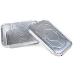 IDL Packaging Half-Size Aluminum Steam Table Pans with Lids - Medium, 13" x 11" x 2" (pack of 10) - Disposable Foil Pan for Grilling, Roasting, BBQ, Cooking, Baking, Freezing