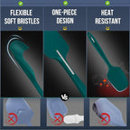 Walfos Silicone Spatula Set of 5 - (600°F) High Heat Resistant Dark Green Kitchen Scraper Spatulas, One-Pieces Seamless Design, Perfect for Cooking Mixing & Baking - BPA Free and Dishwasher Safe