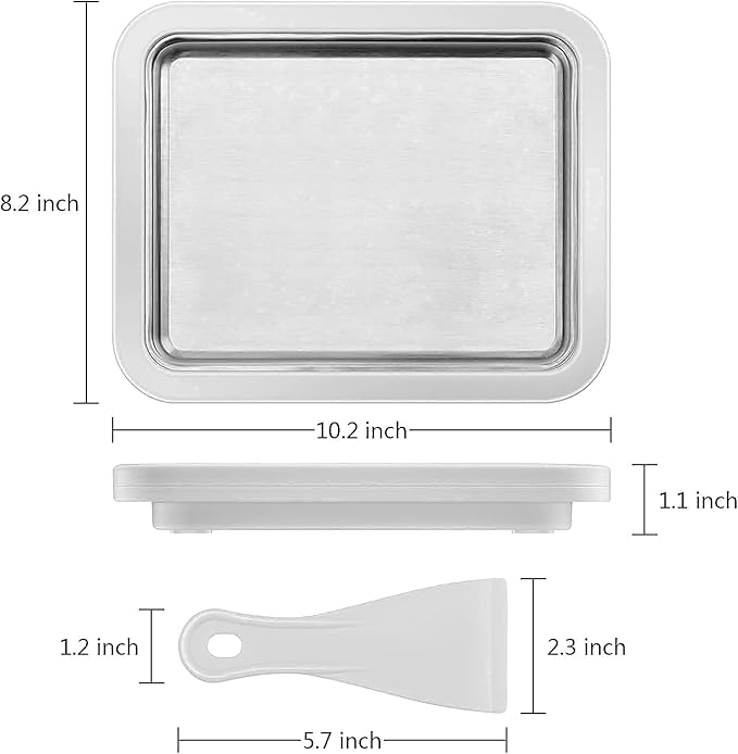 ice cream maker for kids Duomid rolled ice cream maker machine,with2shovels,frozen yogurt machine,instant gelato pan/roll,sorbetmachine,gelato maker,plate freezer bowl,parent-child interactiveDIY gift