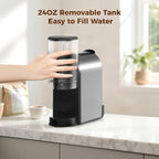 CHULUX Compact Espresso Machine, 20 Bar Single Serve Coffee Maker, Dual Brew Sizes for Espresso and Lungo, 1400W Rapid Brewing, Mystic Gray (Upgrade Model)