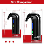 Electric Wine Aerator, One-Touch Automatic Wine Decanter for Red & White Wine, Wine Dispenser, Wine Pourer, Wine Gifts for Wine Lovers (Black)