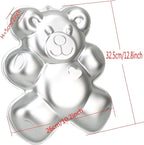 12.8-INCH Bear Cake Pan Mould Aluminum 3D Animal DIY Cake Baking Pan for Birthday, Anniversary, Party, Christmas