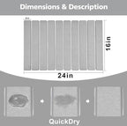 Stone Dish Drying Mats for Kitchen Counter,24×16 IN,Foldable Dish Drying Mat,Equipped Dish Rack，Strong Water Absorption，Diatomaceous Earth Material，Suitable for Plates,Cups and Any Kitchen Utensils