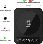 Sourdough Starter Warmer (Jar Not Included)– Precise 1°F Thermostat (70–100°F), Auto Heating On/Off, 12H Timer, Ideal for Consistent Fermentation in Any Kitchen Basic-BLK