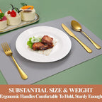 Lazycorner 20 Pcs Gold Silverware Set for 4, Food Grade Stainless Steel Flatware Set Include Fork/Knife/Spoon, Mirror Polished Eating Utensils Sets, Reusable Silverwear Cutlery Set, Dishwasher Safe