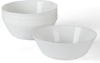 Martha Stewart Opalton 6 Piece 6 Inch Bowls, Lightweight Chip and Break Resistant Soup/Cereal Bowl