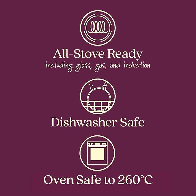 Anolon Nouvelle Stainless Stainless Steel Frying Pan Set / Fry Pan Set / Skillet Set - 8 Inch and 9.5 Inch , Silver