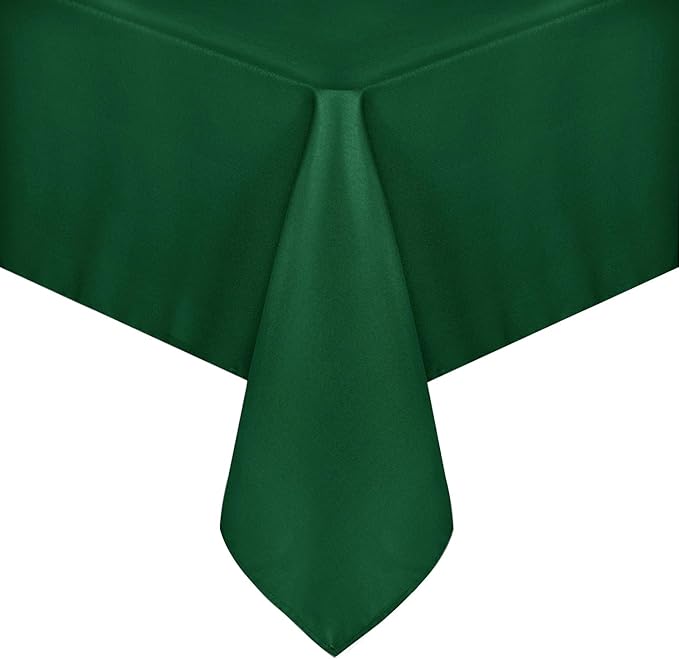 Sancua Rectangle Tablecloth - 70 x 108 Inch, Stain & Wrinkle Resistant, Hunter Green