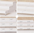 Premium Spice Rack Organizer for Countertops -tiered spice rack organizer for cabinet,spice jars, oil bottles and utensils 2 Packs White (modern rust-resistant design)