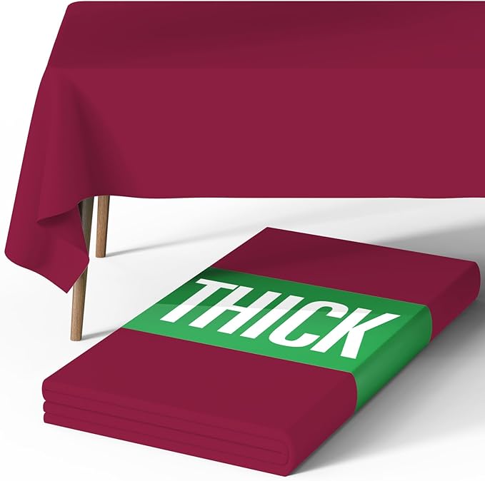 Pureegg Rectangle Table Cloth 60" x 84" – Durable Polyester Tablecloth Offers Reusable & Washable Protection, Ideal for Outdoor Party, Picnic, Wedding, Banquet and Birthday, Fuchsia